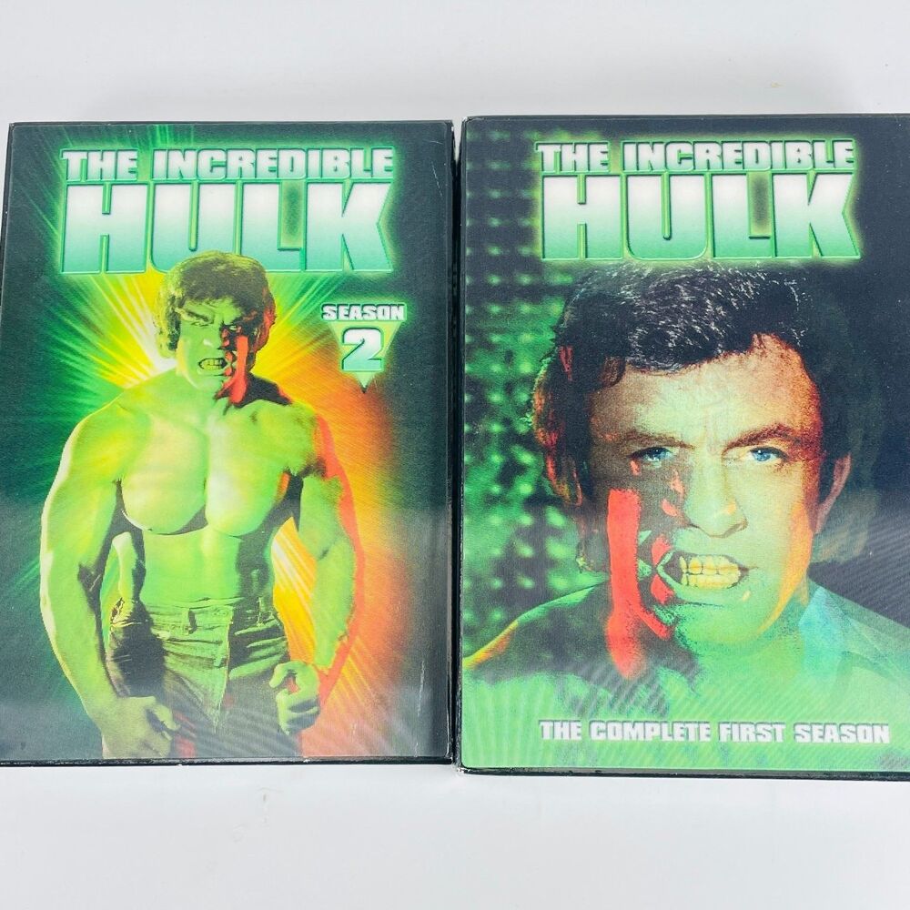 Incredible Hulk Seasons 1 & 2 DVD Bill Bixby Lou Ferrigno TV Series Classic
